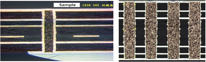 Process for copper paste embedded